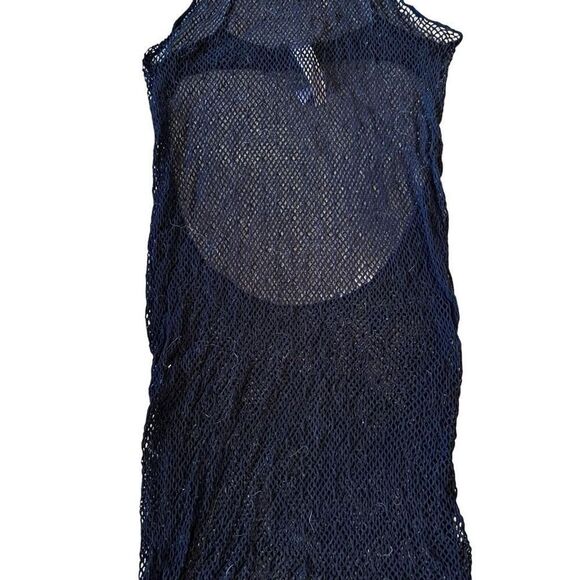 Savage x Fenty Womens One Size Mesh Lace Mock Neck Slip Lingerie Dress Black - Picture 3 of 11